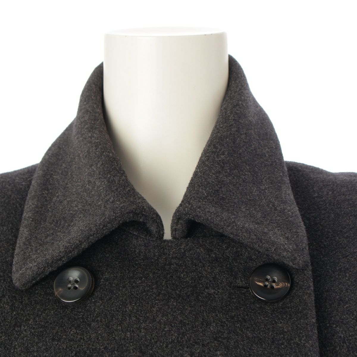 ジルサンダー ウール アンゴラ ダブル ロング コート アウター グレー  