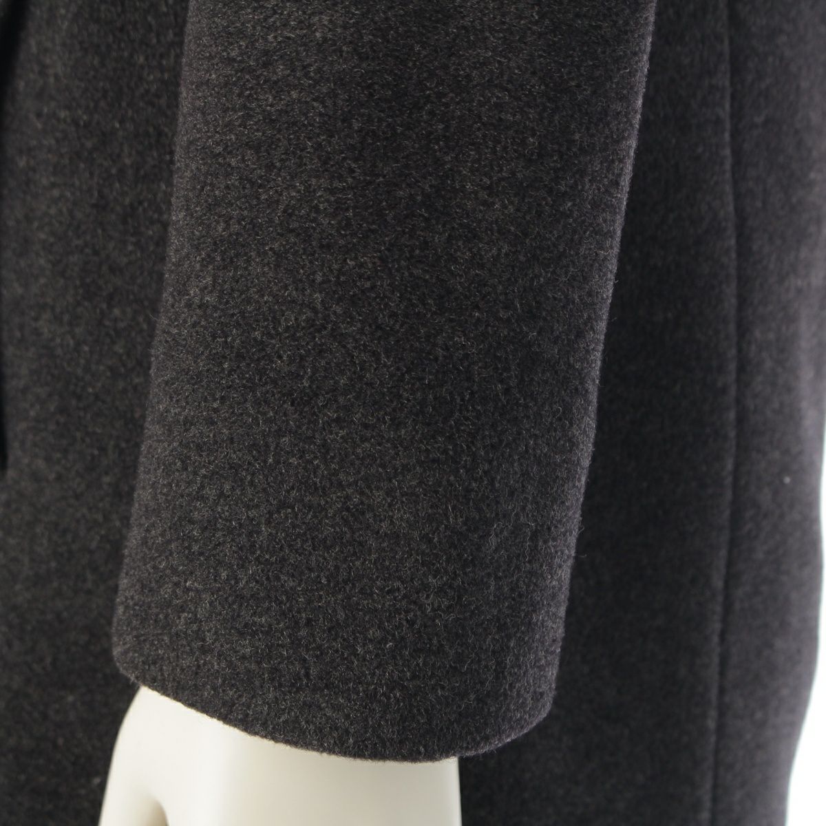 ジルサンダー ウール アンゴラ ダブル ロング コート アウター グレー  