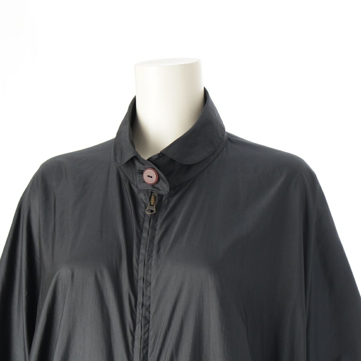 イッセイミヤケ 80's ナイロン混 筆タグ 変形 ジップアップ イカ