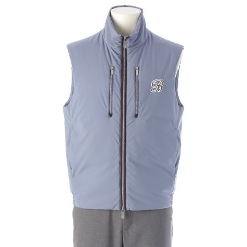 ベルルッティ ゴルフライト ロゴ ダウンベスト R24OGL17PAFV ブルー 46