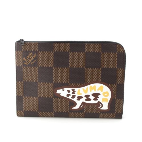 ルイヴィトン NIGO ポシェットジュールGM ダミエジャイアント クラッチバッグ N60390 ブラウン