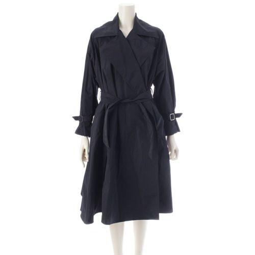 マックスマーラ ベルテッド ロング コート アウター 102601996 ネイビー J34