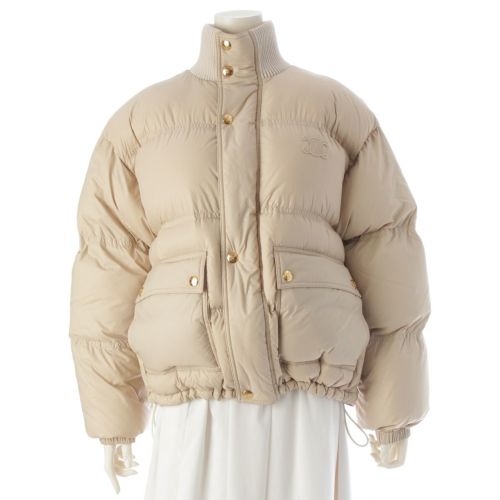 セリーヌ トリオンフ ナイロン パファー ダウンジャケット アウター RV0VN0T69.02BG ベージュ