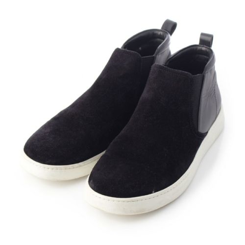 プラダスポーツ スエードレザー ショート ブーツ ハイカットシューズ ブラック UK8