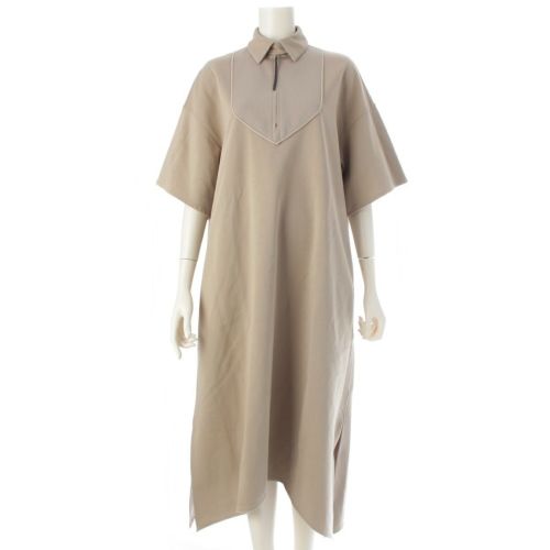 ザ リラクス THE RERACS 21SS コットン混 半袖 ロング ワンピース 21SS-RECS-311L-J ベージュ 36