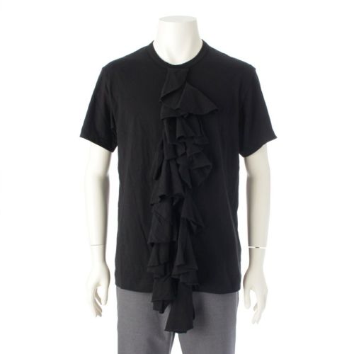コムデギャルソンオムプリュス AD2019 コットン フリル 半袖Ｔシャツ トップス PE-T017 ブラック M