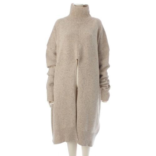 マディソンブルー 19AW ウール ナイロン リネン タートルネックニット ワンピース 長袖 MB194-8004 ベージュ 01 S