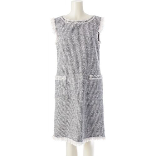 ルネ マリアケント 22SS ナイロン コットン ノースリーブ ワンピース 6216630 ブルー 36