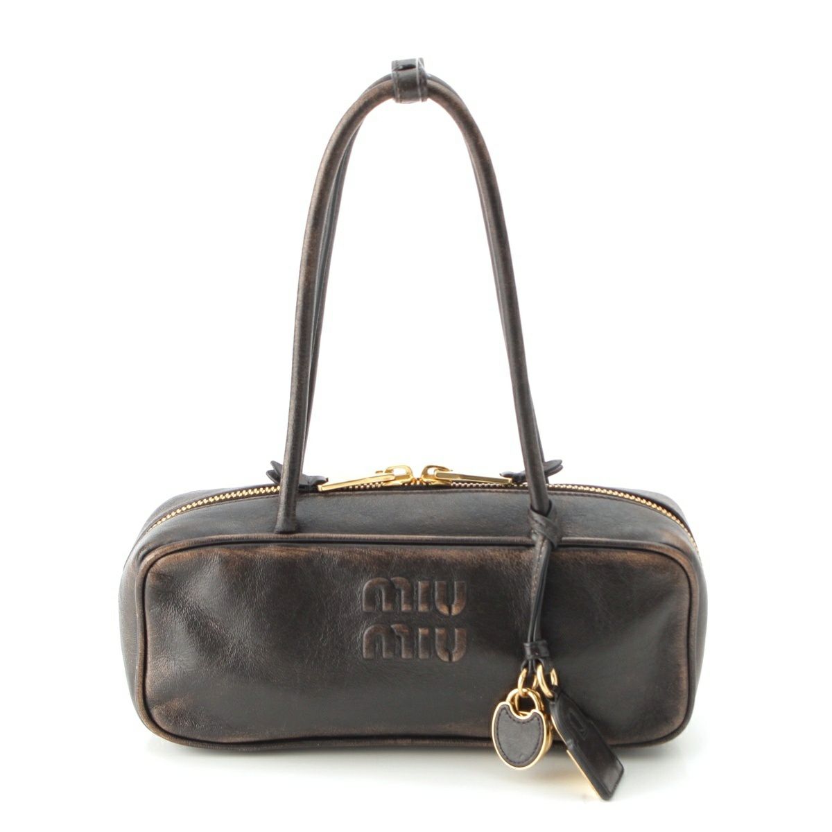 ミュウミュウ 2025 ナッパレザー ヴィンテージ加工 ボー スモール