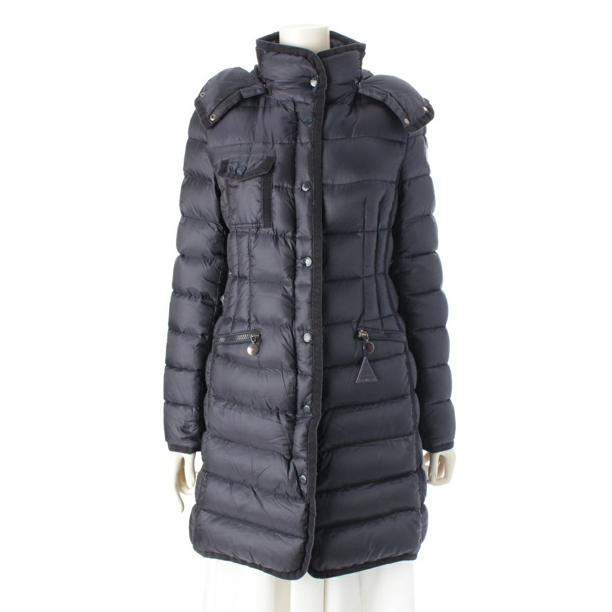 モンクレール ナイロン HERMINE エルミンヌ ダウンコート ジャケット アウター ネイビー 0