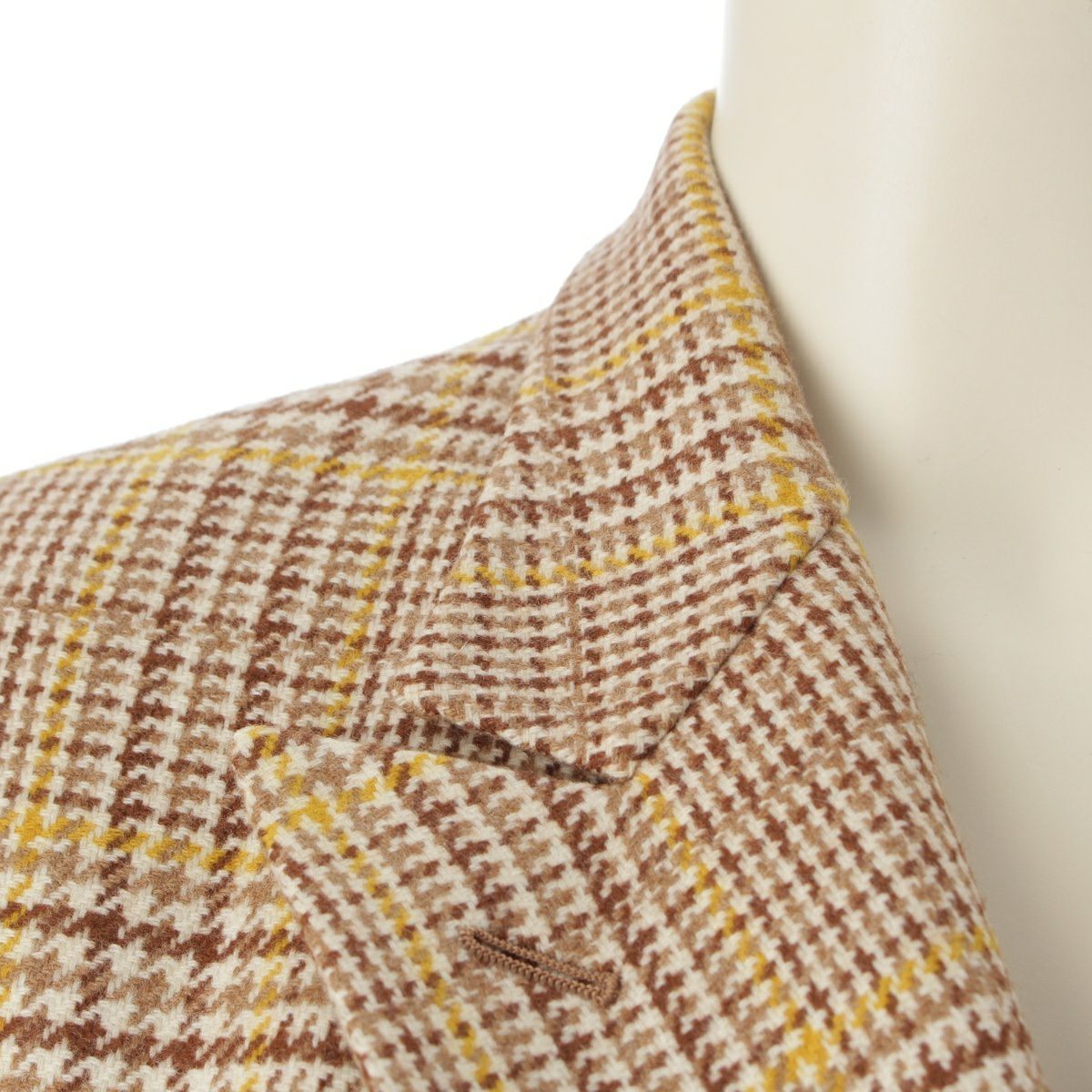 【新品同様】ドゥロワー　ジレ　ベスト　コート　グレンチェック　カシミヤ　ダブル ドゥロワー カシミヤ混 ウール グレンチェック ジレ ベスト 6525-299