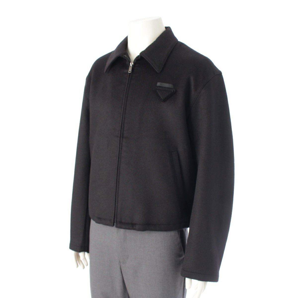 プラダ 2025 ウール アンゴラ トライアングルロゴ ジップアップ