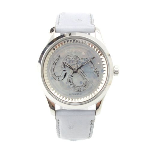 グッチ Gタイムレス AT スネークモチーフ ブルー文字盤 ウォッチ 腕時計 自動巻き ブルー文字盤 YA1264113 126.4 ブルー