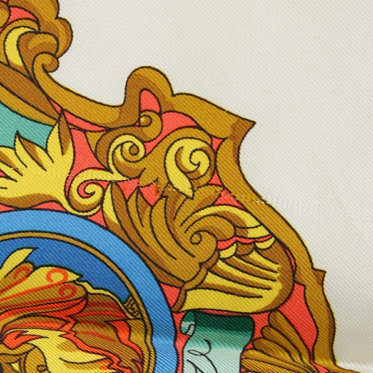 エルメス　スカーフ 90cm 「仏英同盟」柄 エルメス カレ90 シルク 仏英同盟 スカーフ レッド マルチカラー