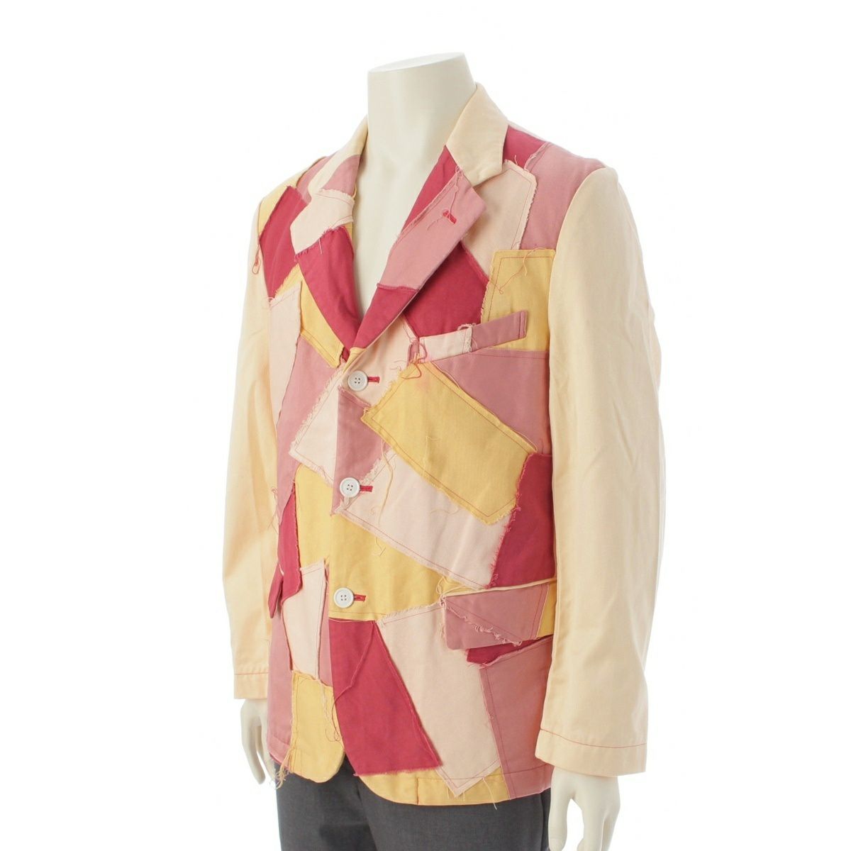 AD1999オールド品 コムデギャルソン デザインテーラードジャケット スリット コムデギャルソンオムプリュス 00SS AD1999 コットン ゴブラン 進化