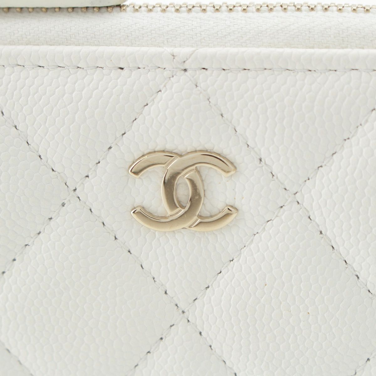 シャネル キャビアスキン ココマーク シャンパンゴールド金具