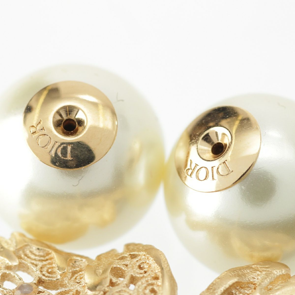 ディオール Tribales フラワー パール ピアス ゴールド | 中古通販