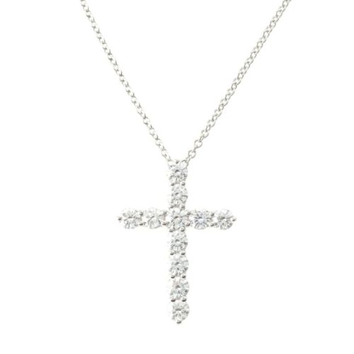 ティファニー ダイヤモンド ミディアムクロス ネックレス ペンダント
