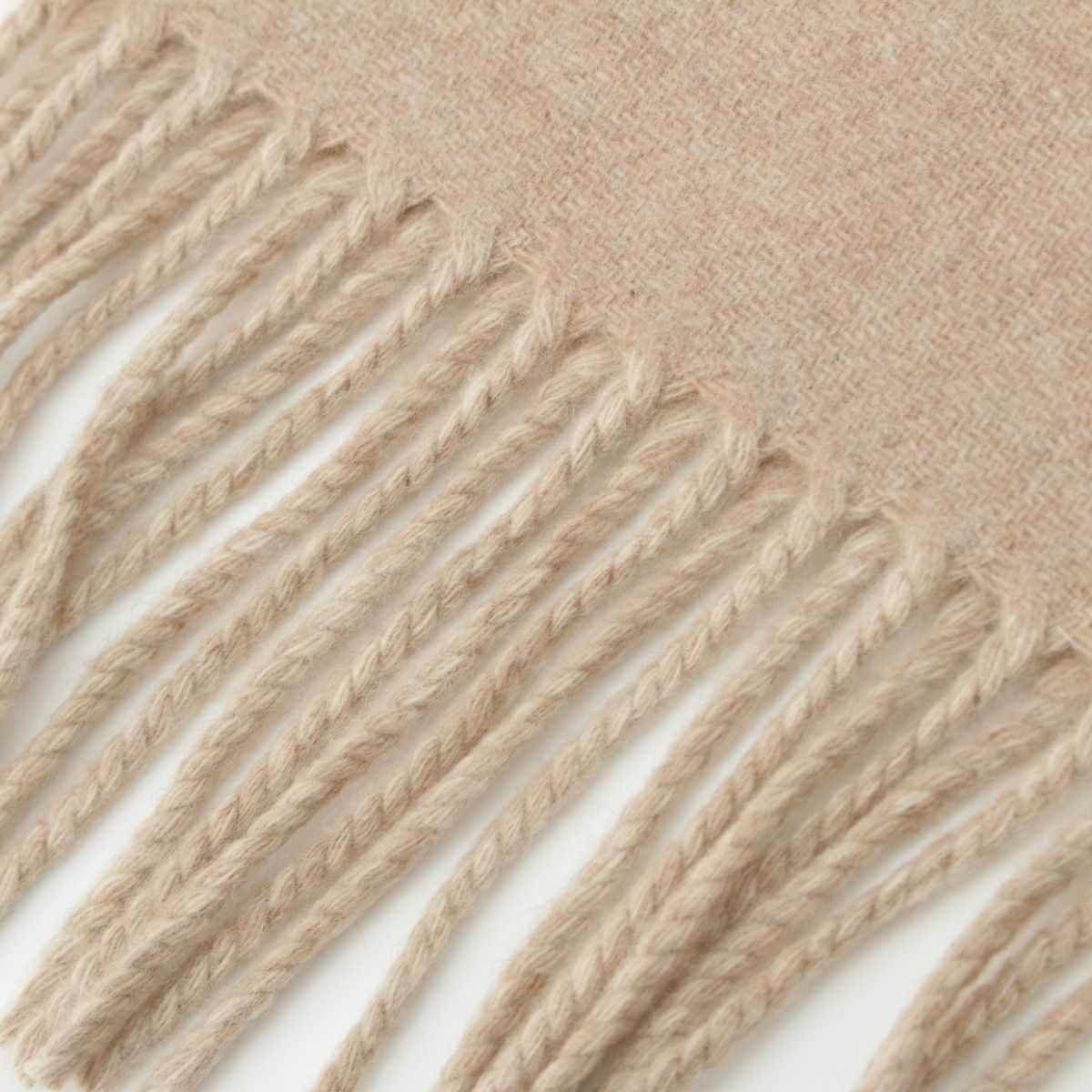 エルメス マイヨン TGM ナチュラル カシミヤ フリンジ マフラー