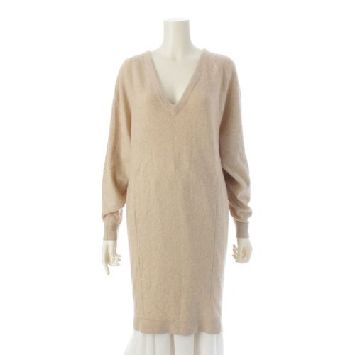 バレンシアガ 2012 カシミヤ 二コラジェスキエール 変形オーバーサイズ コクーン ワンピース ベージュ 34