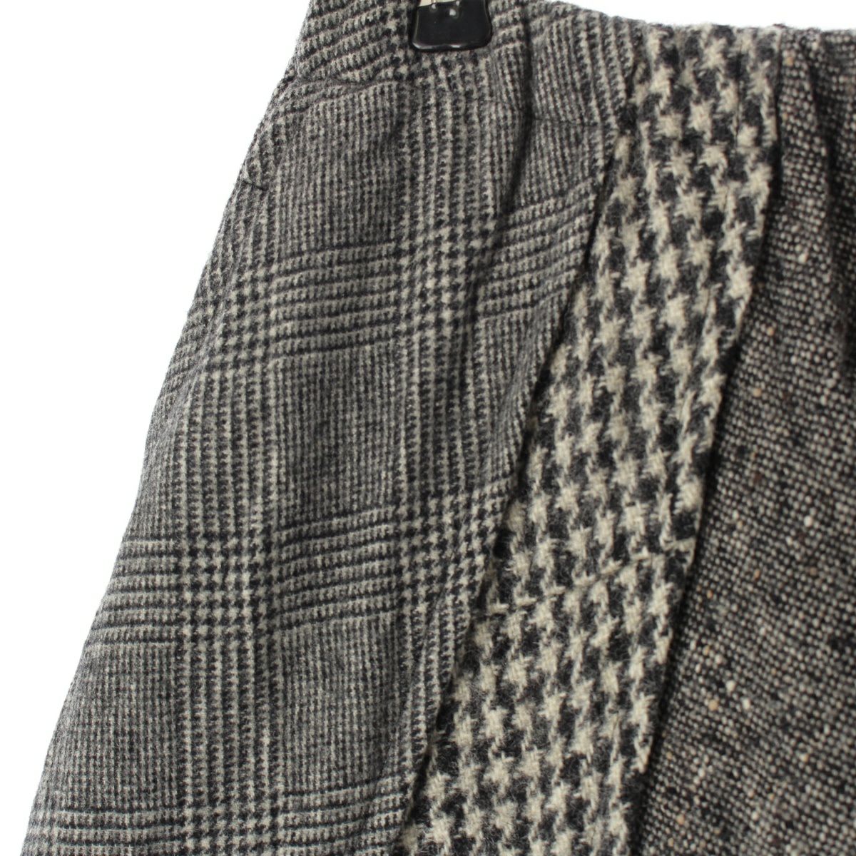 コムデギャルソン AD2007 ウール×ナイロン ツイード フレア スカート