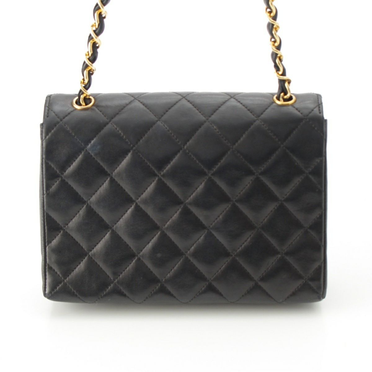 シャネル　黒　ラムスキン　 ポーチ　デカココ　チェーン　ショルダー　正規品 シャネル ラムスキン デカココ チェーン ショルダーバッグ ブラック