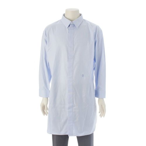 クリスチャンディオール コットン CDロゴ刺繍 ロング 長袖シャツ トップス MM5A5313AAAA ブルー 46