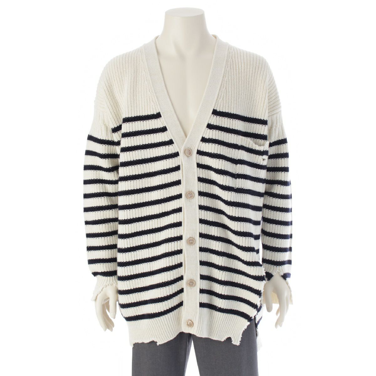 ルネ グレーファーボタンカーディガン 38 René