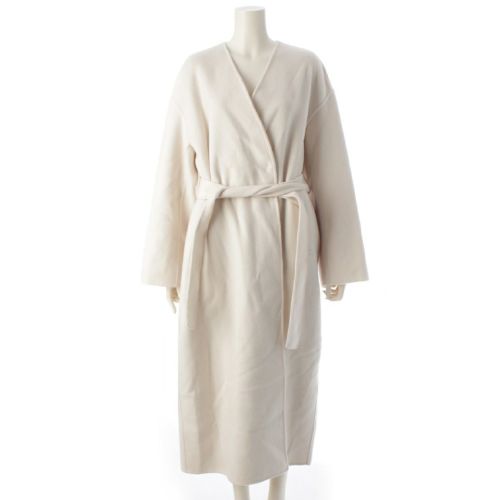 CONTE コンテ 24AW 辺見エミリ ウール ベルテッドリバー コート ダブルフェイス 8525-104-0007 オフホワイト