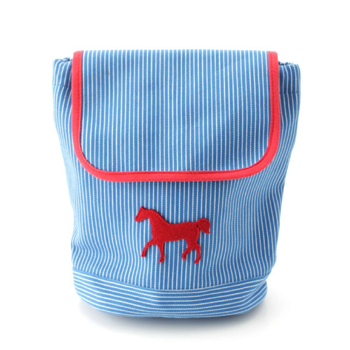 エルメス コットン キャンバス ストライプ カヴァルカラー リュック デイパック ブルー