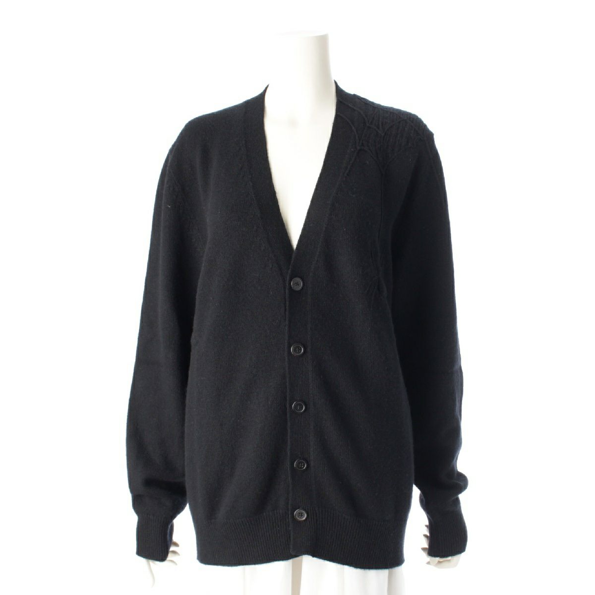 エルメス カシミヤ スパイダーモチーフ ニット カーディガン トップス ブラック M