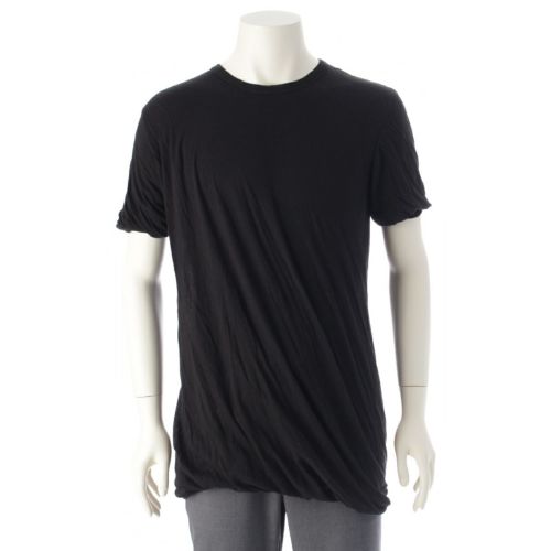 リックオウエンス 22SS コットン DOUBLE ダブルTシャツ 半袖Tシャツ カットソー RU01B1256 ブラック XL