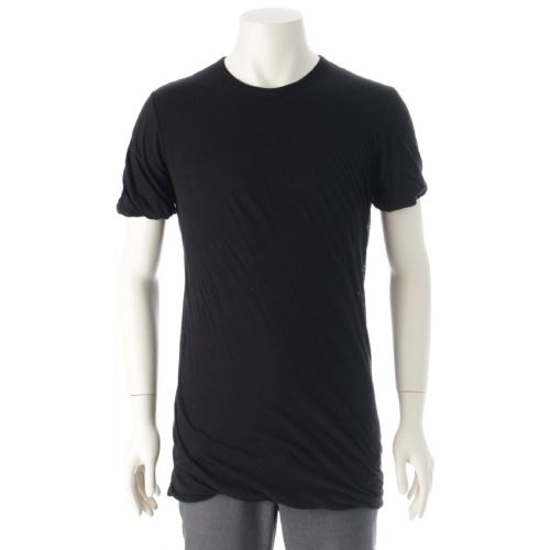リックオウエンス 23AW コットン DOUBLE ダブルTシャツ 半袖Ｔシャツ カットソー RU02C7256 ブラック XL