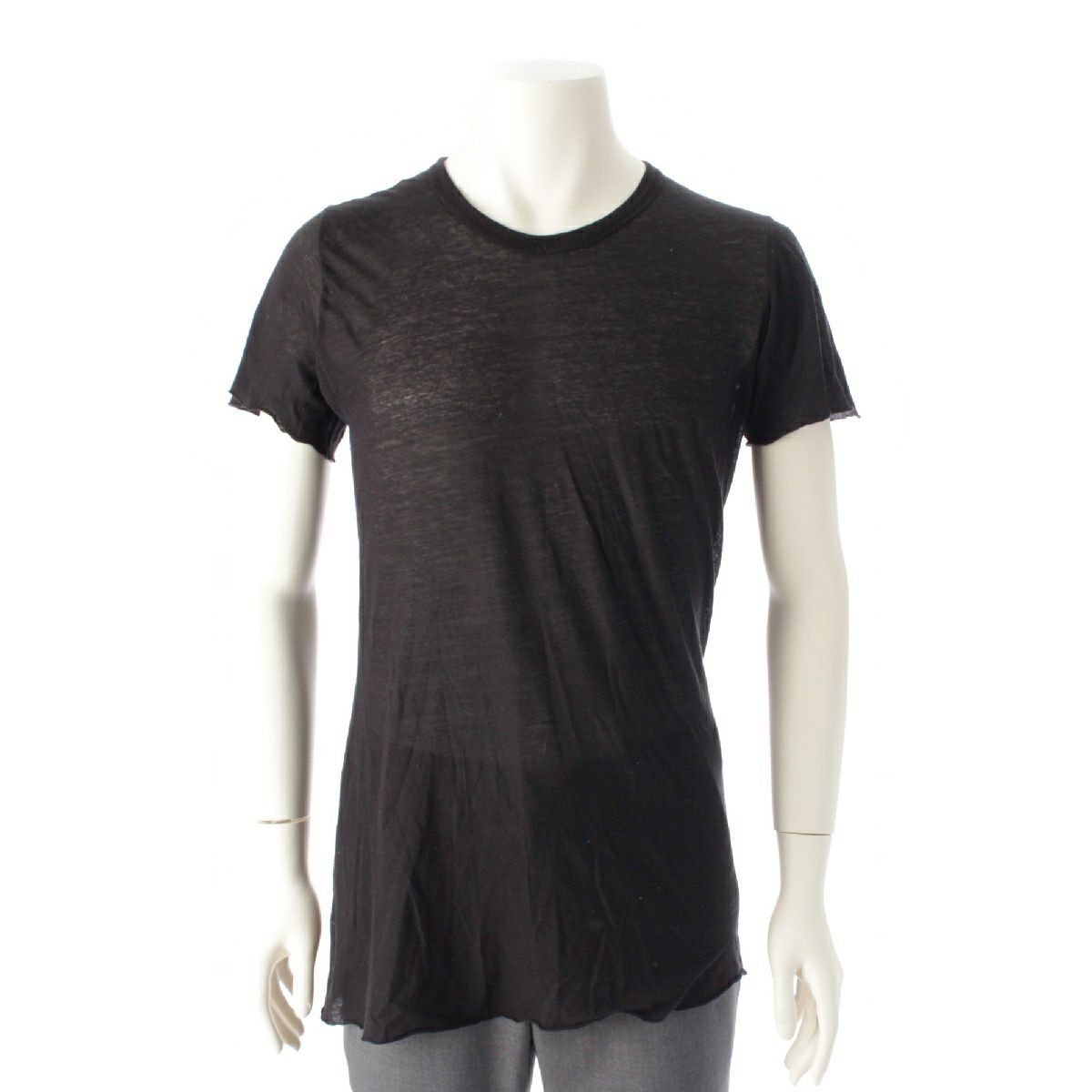 リックオウエンス 20SS SHORT SLEEVE BASIC TSHIRT コットン 半袖Ｔシャツ トップス カットソー RU20S7251-UC ブラック M