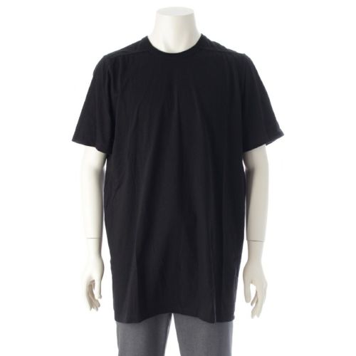リックオウエンス 21SS コットン LEVEL TSHIRT レベルTシャツ オーバーサイズ クルーネック 半袖Ｔシャツ カットソー RU21S6264 ブラック XXL