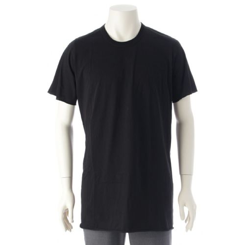 リックオウエンス 23AW コットン BASIC SS T ベーシックショートスリーブTシャツ クルーネック 半袖Tシャツ カットソー RU02C7251 ブラック XL
