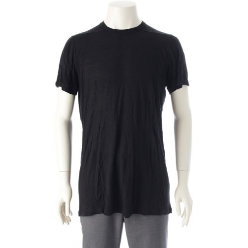 リックオウエンス 21AW コットン LEVEL T クルーネックレベル 半袖Ｔシャツ RU02A5264 ブラック L