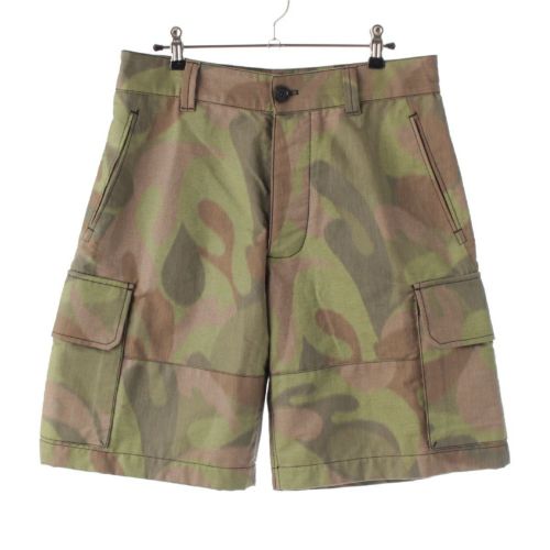 マルニ 22SS コットン カモフラージュ柄 オーバーサイズ ショートパンツ カーゴ バギー ボトムス マルチカラー 46