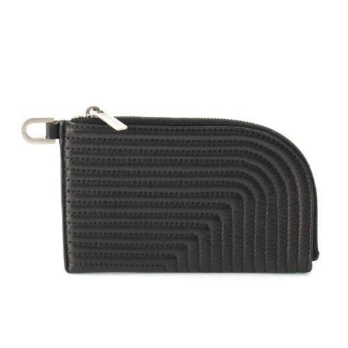 リックオウエンス 22AW RICK WALLET リックウォレット レザー ステッチ コインケース コンパクトウォレット ブラック