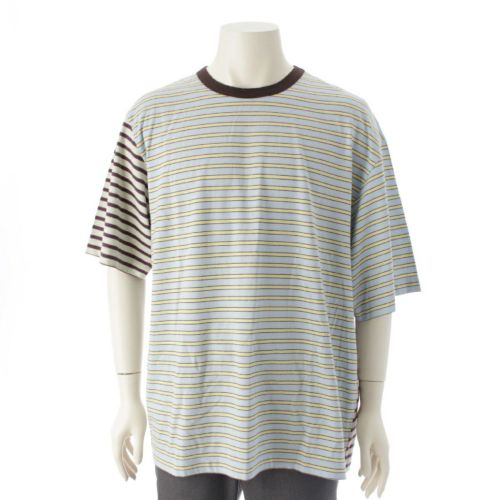 マルニ 18SS コットン ジャージー素材 ボーダー オーバーサイズ 半袖Ｔシャツ トップス マルチカラー 48