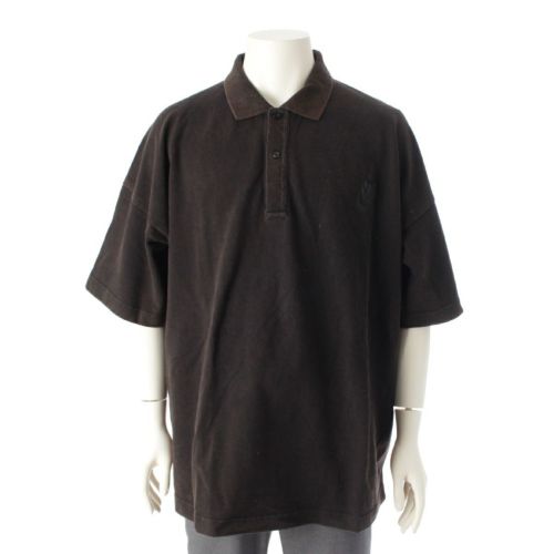 ジェイダブリューアンダーソン コットン フェード加工 アンカーロゴ オーバーサイズ ポロシャツ トップス JO0196PG0960600 ブラック XL