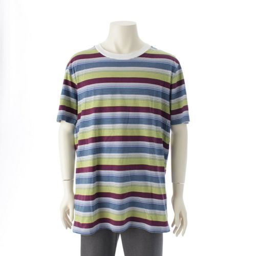マルニ 22SS コットン ボーダー切替 クルーネック 半袖Ｔシャツ トップス マルチカラー 56