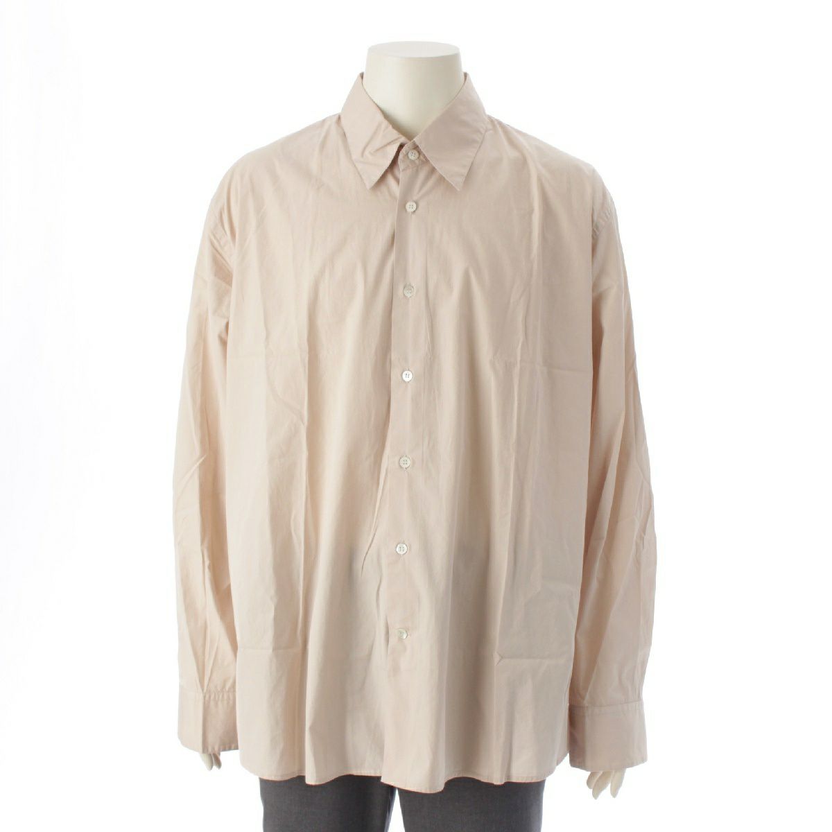 マルニ 18SS コットン オーバーサイズ 長袖シャツ トップス M05DL0110 ベージュ 46