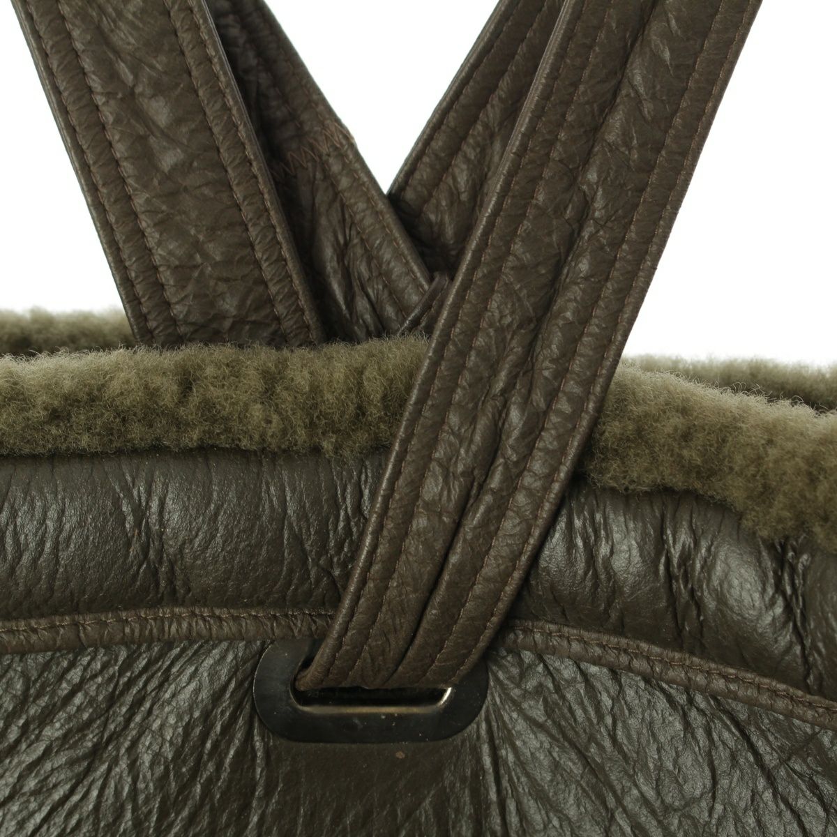 イッセイミヤケ 80s 1984 シープレザー 筆タグ ムートン ショルダー