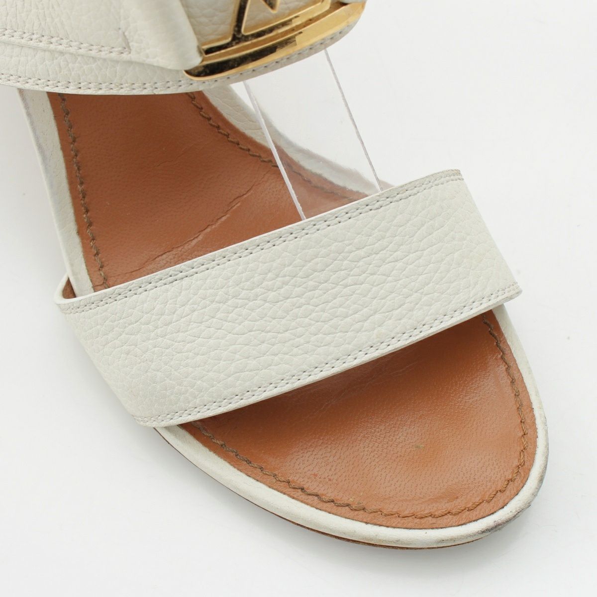 ルイヴィトン ホライズン レザー LV ヒール サンダル シューズ