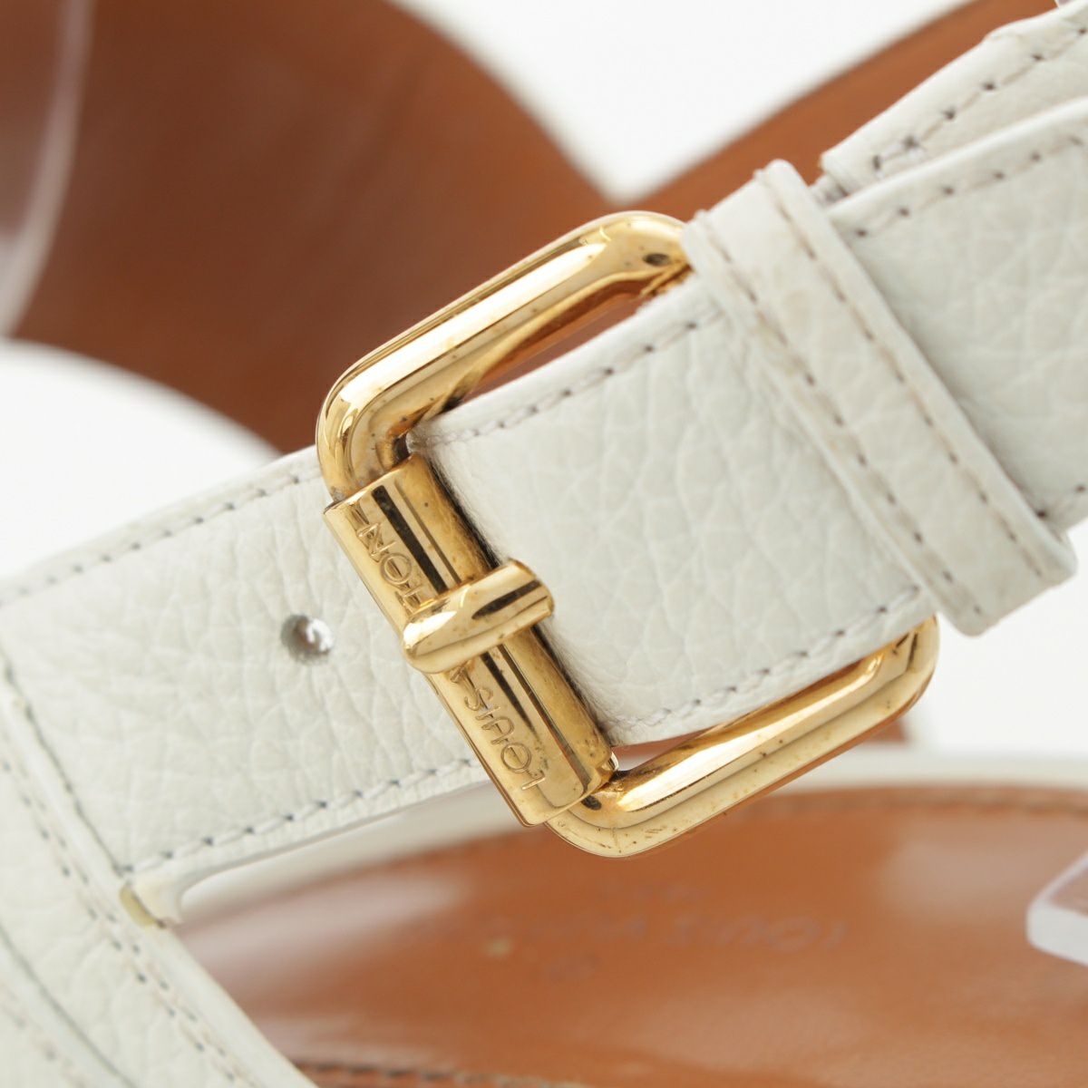 ルイヴィトン ホライズン レザー LV ヒール サンダル シューズ