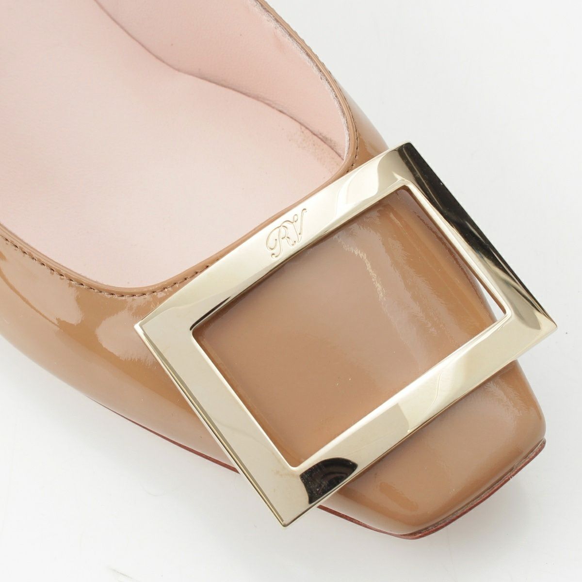 ロジェヴィヴィエ ベル ヴィヴィエ エナメル パテント バックル ヒール