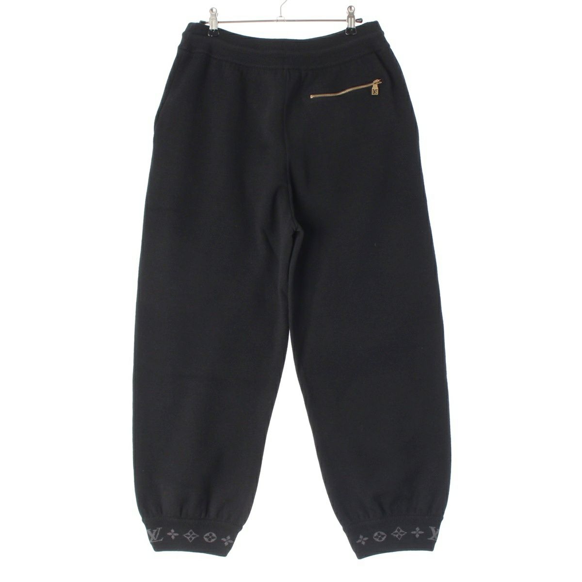 Louis Vuitton ブラック ロゴパンツ 38 ルイヴィトン 2026 ウール×コットン×ナイロン モノグラム ダブル