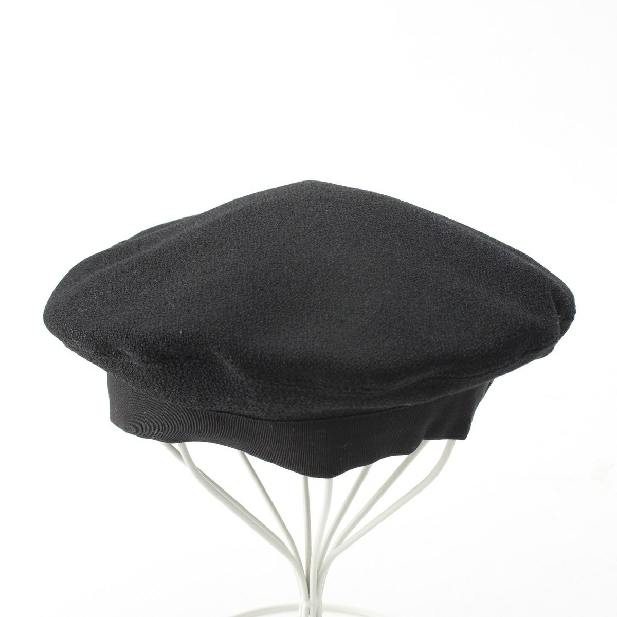 シャネル ウール ココマーク リボン ベレー帽 帽子 ブラック M | 中古