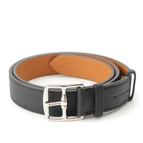 エルメス トゴ エトリヴィエール ベルト □R刻印 ノワール 90